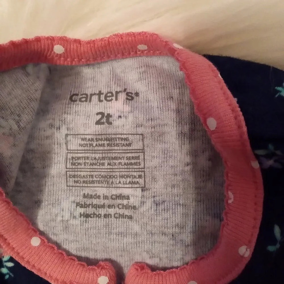 Carters One-Piece Zip Pajamas - 2T - NWT - Picture 3 of 4